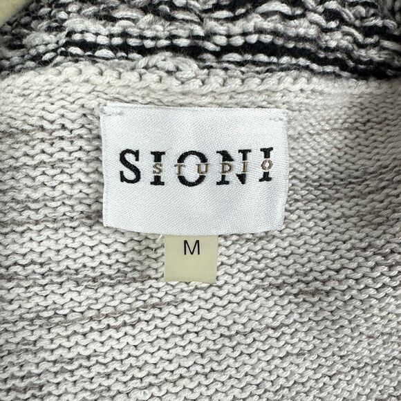 Anthropologie Sioni Open Cardigan Womens Medium Mixed Print Casual LS Cozy Boho* - Picture 2 of 10